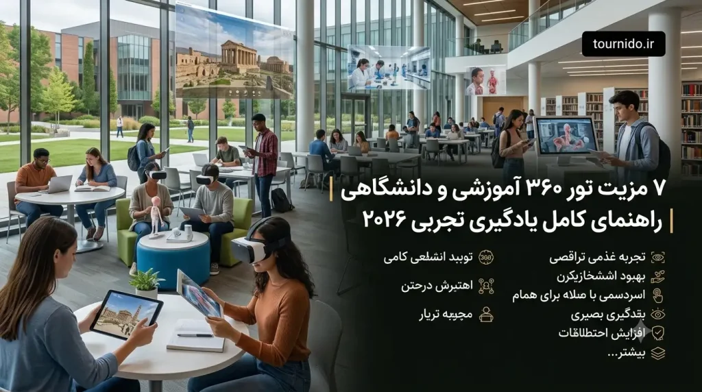۷ مزیت تور ۳۶۰ آموزشی و دانشگاهی | راهنمای کامل یادگیری تجربی ۲۰۲۶
